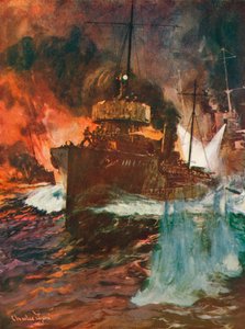 Un attacco notturno. Torpediniere al lavoro da Charles Dixon