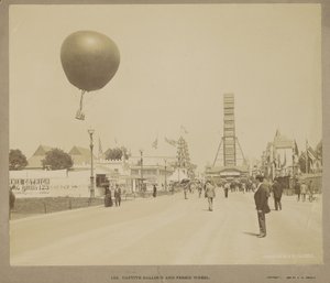 Pallone frenato e ruota panoramica, Esposizione Colombiana Mondiale, Chicago da Charles Dudley Arnold