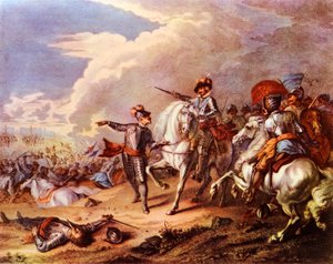 La battaglia di Naseby nel 1645, 