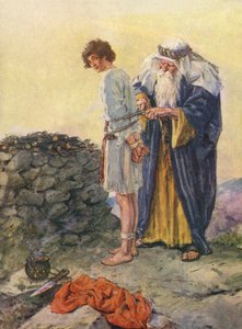 Abramo lega Isacco come sacrificio da Charles Edmund Brock
