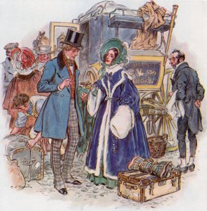 Grandi speranze, Estella arriva a Cheapside in carrozza da Rochester da Charles Edmund Brock