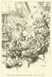 Illustrazione per Westward Ho! di Charles Kingsley (incisione) da Charles Edmund Brock