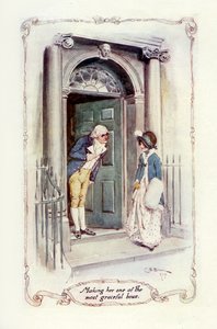 Facendole uno dei suoi inchini più graziosi (illustrazione) da Charles Edmund Brock
