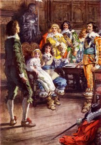 Figlio annuncia che intende combattere per il Parlamento durante la guerra civile inglese da Charles Edmund Brock