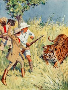 Caccia alla tigre in India, scena da L
