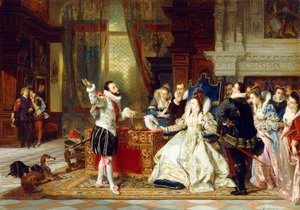 Sir Walter Raleigh e la regina Elisabetta, 1875
