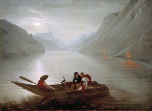 Julie e Saint-Preux sul Lago di Ginevra da Charles Edouard Crespy Le Prince