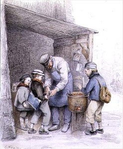 Il venditore di castagne da Charles Edouard Frere