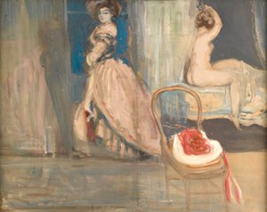 Il cappello rosso e bianco da Charles Edward Conder