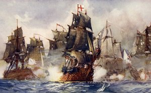 La Formidabile di Rodney rompe la linea, 1782