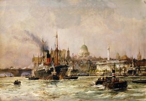 Navigazione sul Tamigi sotto St. Paul