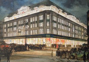 Il nuovo edificio, Bourne e Hollingsworth, Oxford Street da Charles Edward Dixon