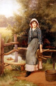 Alla staccionata: una lattaia