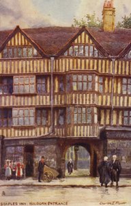 Staples Inn, ingresso di Holborn, Londra da Charles Edwin Flower