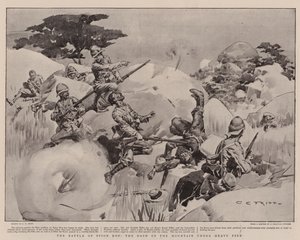 La Battaglia di Spion Kop, la Corsa sulla Montagna sotto Fuoco Pesante da Charles Edwin Fripp