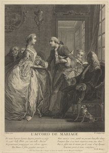 Contratto di matrimonio, XVIII secolo da Charles Eisen