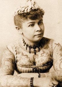 Ritratto di Annie Howard la donna tatuata da Charles Eisenmann