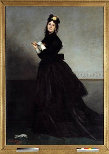 La signora nel guanto dipinto da Emile Auguste Carolus Duran (1837-1917) 1869