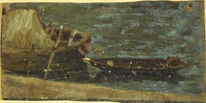 Barche ormeggiate, ca. 1870 da Charles Emile Cuisin
