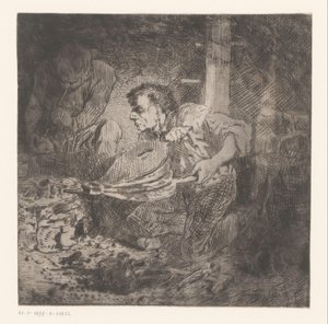Fabbro con mantice da Charles Emile Jacque (attributed to)