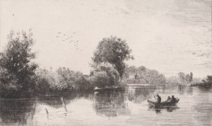 Bordi della Marna da Charles Emile Jacque