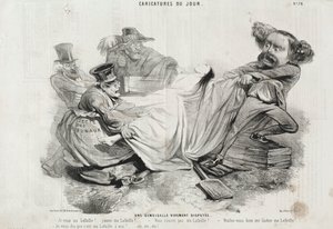 Caricatura del giorno: No. 78, Una signorina vivamente contesa da Charles Emile Jacque