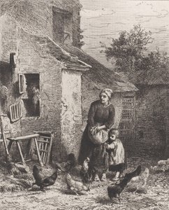 Angolo del cortile da Charles Emile Jacque