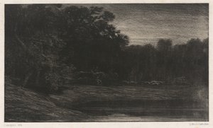 Caccia al Cervo (La chasse au cerf) da Charles Emile Jacque
