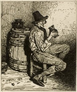 Bevitore da Charles Emile Jacque