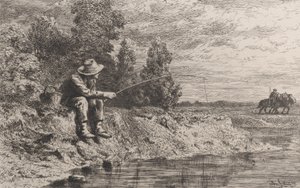 Pesca di pesci bianchi, 1865 da Charles Emile Jacque