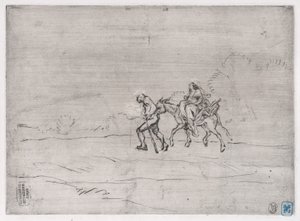 Fuga in Egitto, 1848 da Charles Emile Jacque