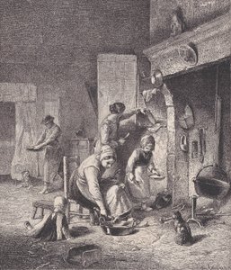 Porridge, da Le Magasin Pittoresque, ca. 1852 da Charles Emile Jacque