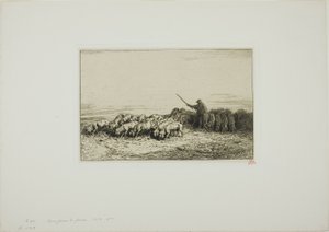 Branco di maiali da Charles Emile Jacque