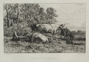 Mucche olandesi da Charles Emile Jacque