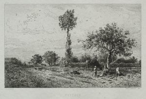 Paesaggio da Charles Emile Jacque
