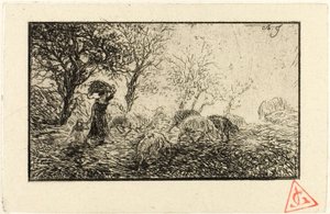 Paesaggio e animali da Charles Emile Jacque