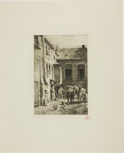 Cortile Parigino da Charles Emile Jacque