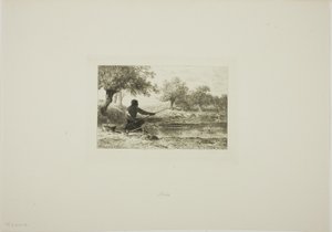 Pesca con la canna da Charles Emile Jacque