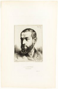 Ritratto di J.J. Guiffrey da Charles Emile Jacque