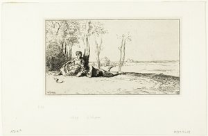 Mietitori a riposo da Charles Emile Jacque