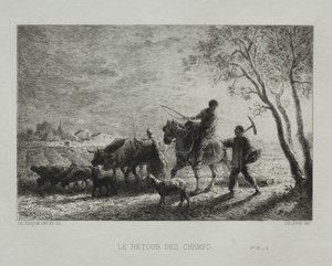 Ritorno dai campi da Charles Emile Jacque