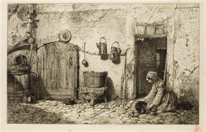 Sguattera da Charles Emile Jacque