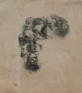 Studio di teste da Charles Emile Jacque