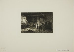 La bottega del maniscalco da Charles Emile Jacque