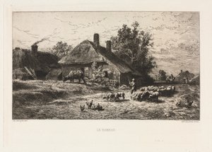 Il villaggio da Charles Emile Jacque