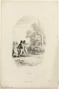 Il carro dei buoi, illustrazione da Favole di Lachambaudie da Charles Emile Jacque