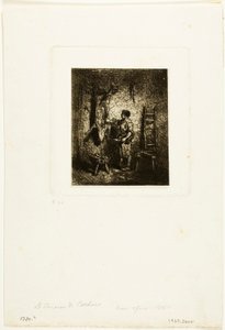 Il macellaio di maiali da Charles Emile Jacque