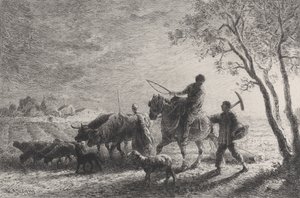 Il ritorno dai campi da Charles Emile Jacque