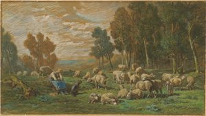 La pastorella da Charles Emile Jacque