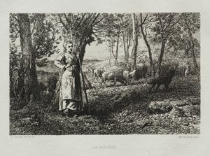La pastorella da Charles Emile Jacque